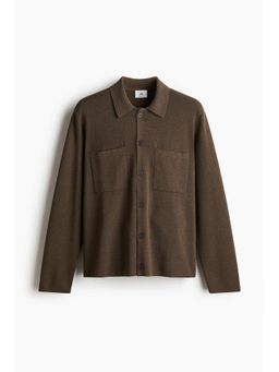 H&M - Men Beige Regular Fit Fine-Knit Cardigan