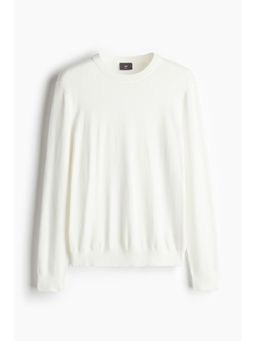 H&M - Men White Slim Fit Fine-Knit Jumper