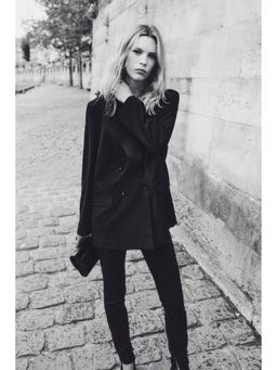 H&M - Women Black Double-Breasted Blazer