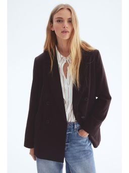 H&M - Women Brown Double-Breasted Blazer