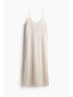 H&M - Women Beige Linen Strappy Dress