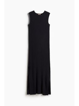 H&M - Women Black Rib-Knit Dress
