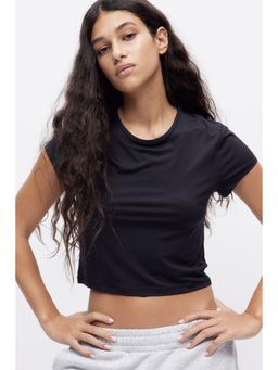 H&M - Women Black Fitted T-Shirt