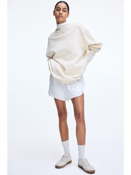H&M - Women Beige Oversized Sweatshirt