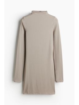 H&M - Women Beige Turtleneck Mini Dress