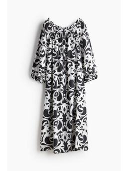 H&M - Women Black Oversized Off-The-Shoulder Dress