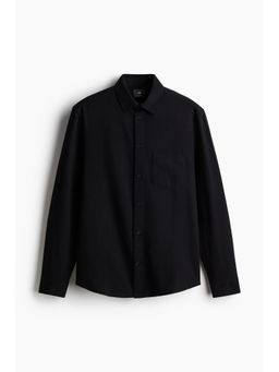 H&M - Men Black Regular Fit Flannel Shirt