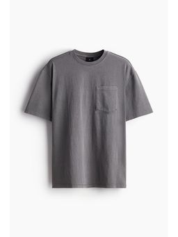 H&M - Men Black Loose Fit Washed T-Shirt