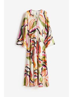 H&M - Women Multi-Color Lace-Up Kaftan Dress