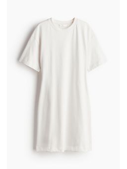 H&M - Women White Waisted T-Shirt Dress