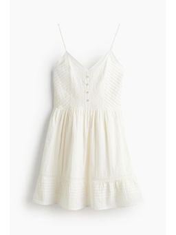 H&M - Women White Strappy Cotton Dress