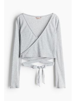 H&M - Women Grey Tie-Detail Cardigan