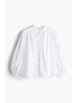 H&M - Women White Balloon-Sleeved Blouse