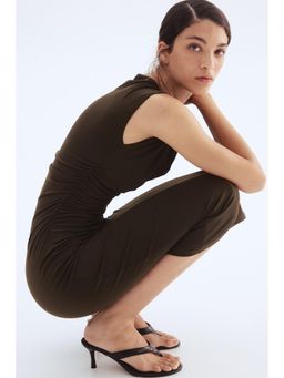 H&M - Women Green Cap-Sleeved Dress