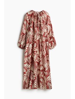 H&M - Women Red Oversized Drawstring-Detail Dress