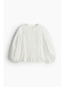 H&M - Women White Smocked Blouse