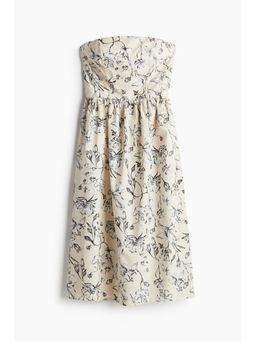 H&M - Women Beige Cotton Bandeau Dress