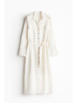 H&M - Women White Tie-Belt Dress
