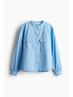 H&M - Women Blue Pocket-Detail Blouse