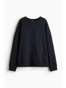 H&M - Women Blue Oversized Sweatshirt