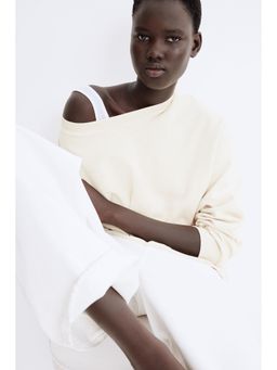 H&M - Women Beige Oversized Sweatshirt