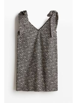 H&M - Women Black A-Line Tie-Strap Dress