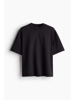 H&M - Men Black Boxy Fit Washed T-Shirt