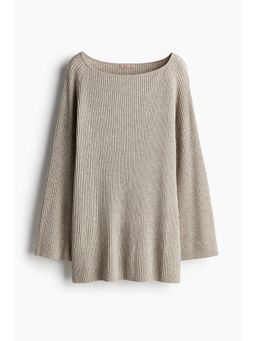 H&M - Women Beige Rib-Knit Jumper