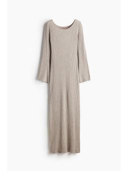H&M - Women Beige Rib-Knit Dress