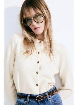 H&M - Women White Knitted Cardigan