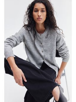 H&M - Women Grey Knitted Cardigan