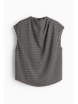 H&M - Women Black Draped Blouse