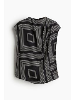 H&M - Women Black Draped Blouse