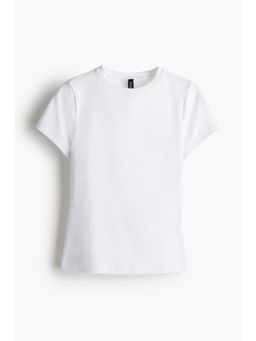 H&M - Women White Fitted T-Shirt