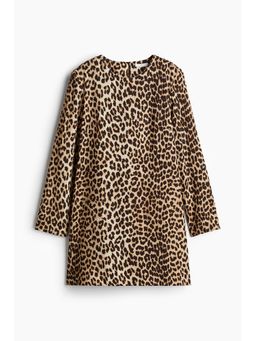 H&M - Women Beige Shoulder-Pad Dress