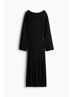 H&M - Women Black Rib-Knit Dress