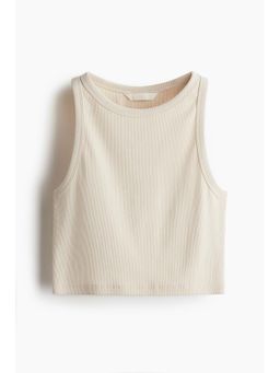 H&M - Women Beige Cropped Vest Top