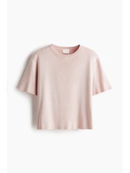 H&M - Women Pink Fine-Knit T-Shirt
