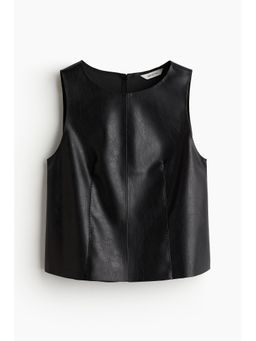 H&M - Women Black Coated Vest Top