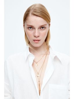 H&M - Women White Oversized Linen-Blend Shirt
