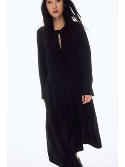 H&M - Women Black Tie-Neck Dress