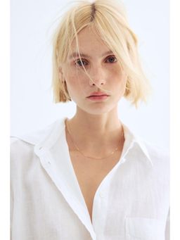 H&M - Women White Oversized Linen Shirt