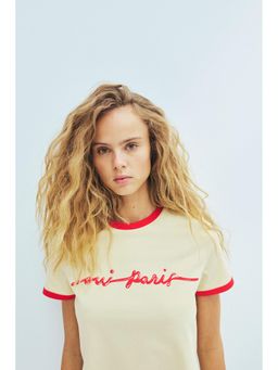 H&M - Women Yellow Printed T-Shirt