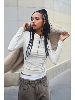 H&M - Women White Draped Jersey Top