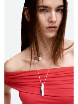 H&M - Women Pink Gathe Off-The-Shoulder Top