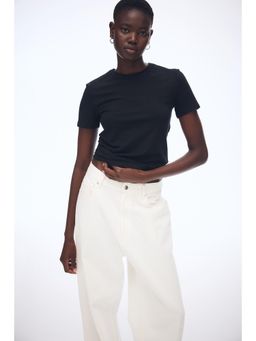 H&M - Women Black Fitted T-Shirt