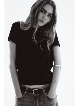 H&M - Women Black Fine-Knit Top