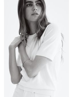 H&M - Women White Fine-Knit Top