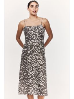 H&M - Women Brown Midi Strappy Dress