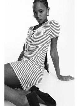 H&M - Women White Lacing-Detail Bodycon Dress